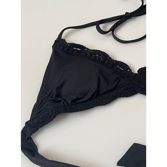 Becca Virtue Colette Avery Banded Scallop Crochet Swim Top Medium - Picture 5 of 8